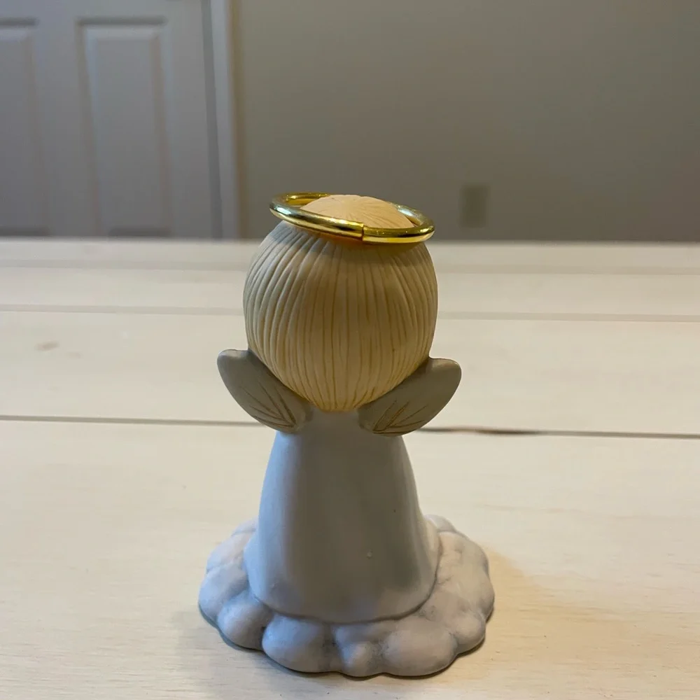 Vintage Porcelain Angel/Girl Figurine Set - With Gold  Accents (set of 3)